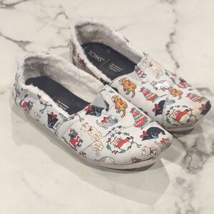 TOMS Cat Print Slip-On Shoes